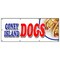 Signmission CONEY ISLAND DOGS BANNER SIGN all beef chili grilled sauerkraut drinks B-96 Coney Island Dogs - alternate 1